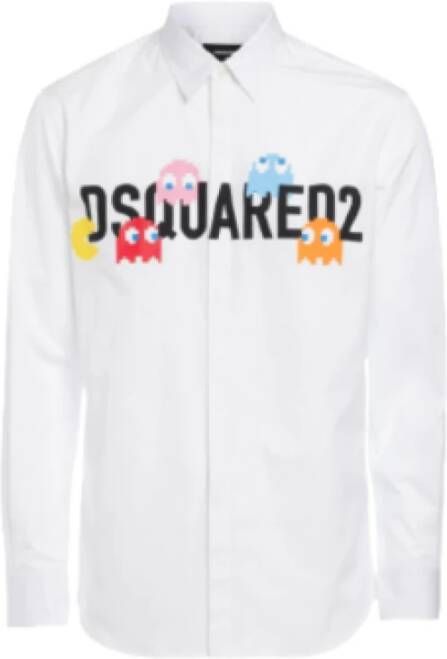 Dsquared2 Witte Katoenen Shirt White Heren