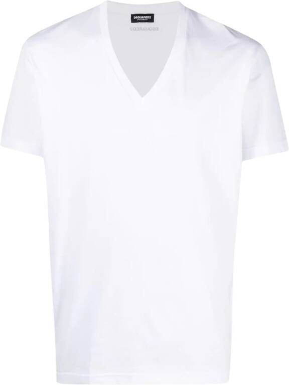 Dsquared2 Witte Katoenen Stretch Tri-Pack T-Shirt White Heren