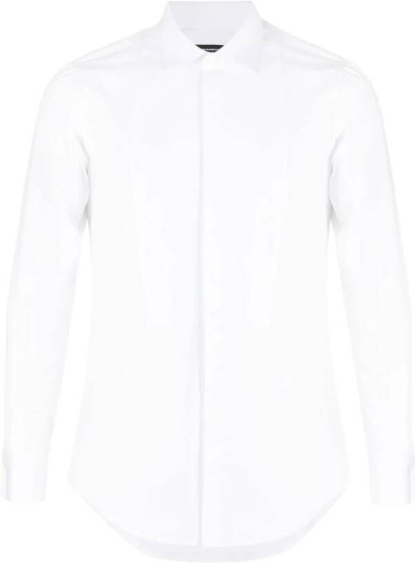 Dsquared2 Witte Katoenmix Formeel Overhemd Wit Heren
