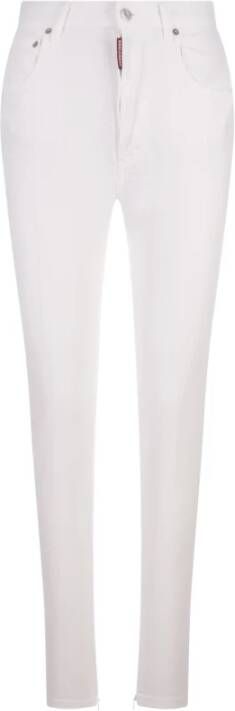 Dsquared2 Witte Skinny Fit Hoge Taille Jeans White Dames