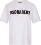 Dsquared2 Witte T-shirt met Logo Print voor Heren White Dames - Thumbnail 1