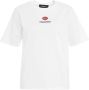 Dsquared2 Witte T-shirt voor vrouwen Stijlvolle upgrade 100% CO-stof White Dames - Thumbnail 2