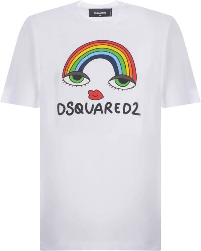 Dsquared2 Witte T-shirts en Polos Must-Have voor Jouw Garderobe White Dames