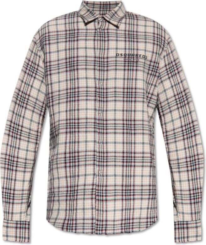 Dsquared2 Wollen shirt Meerkleurig Heren