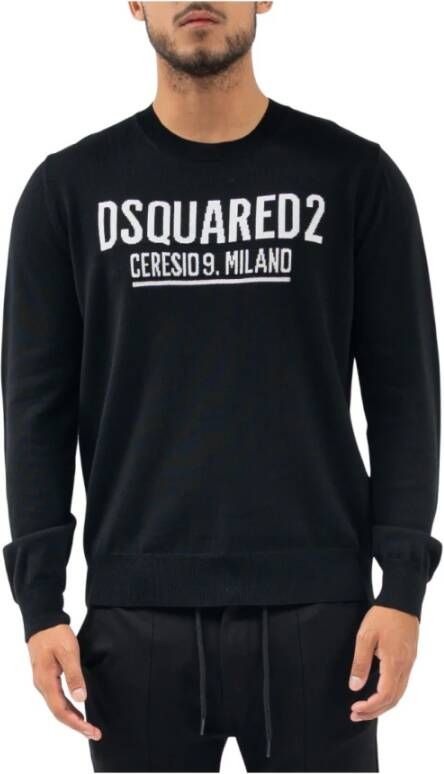 Dsquared2 Wollen Trui Blijf warm en stijlvol Zwart Heren