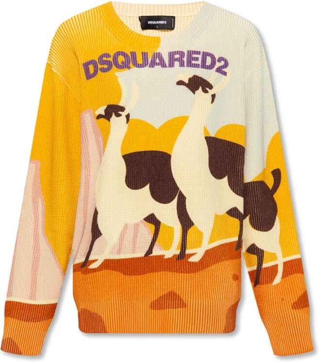 Dsquared2 Round-neck Knitwear Multicolor Heren