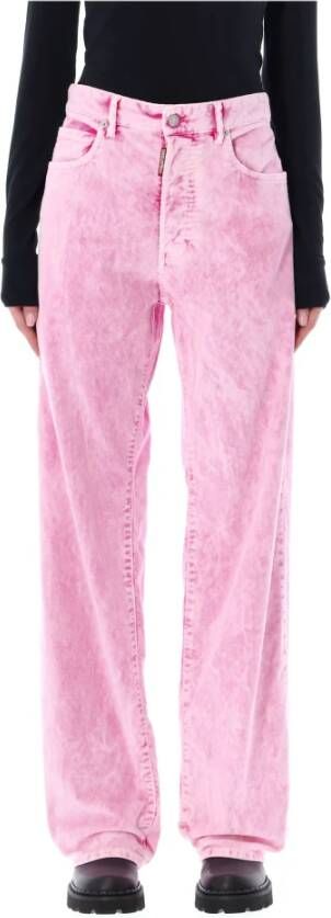 Dsquared2 Women Clothing Jeans Pink Lavander Ss23 Roze Dames