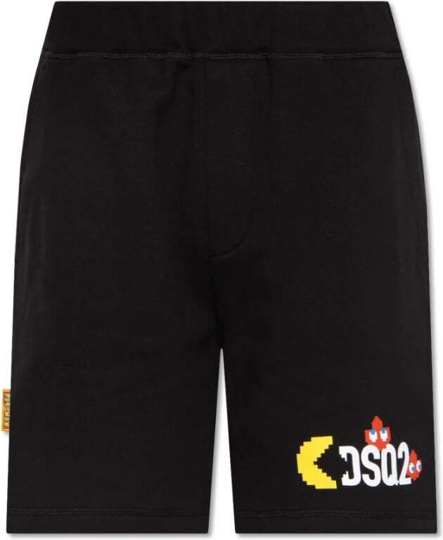 Dsquared2 Zwarte casual shorts voor heren Zwart Heren