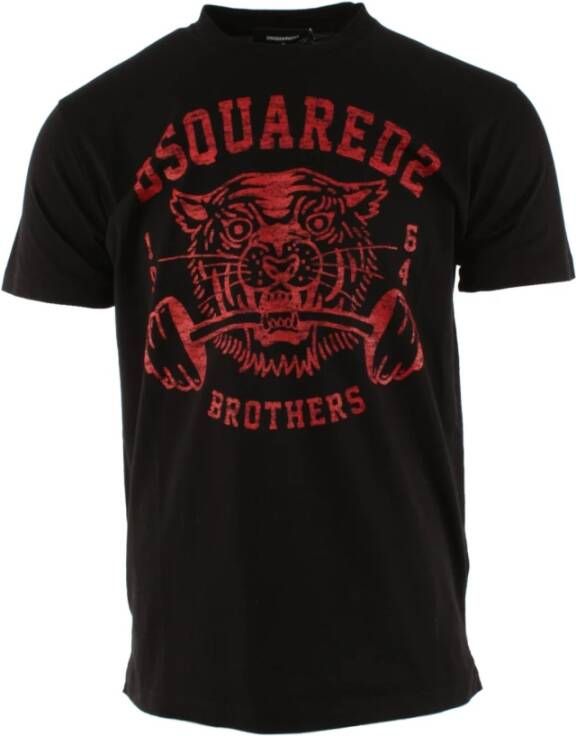Dsquared2 Heren Zwart Cigarette Fit T-shirt Black Heren