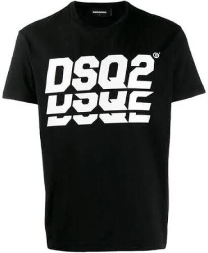 Dsquared2 Zwart Cool Fit Katoenen T-Shirt Black Heren