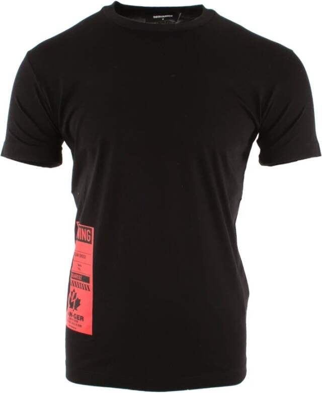 Dsquared2 Zwart Cool Fit Katoenen T-shirt voor Heren Zwart Heren