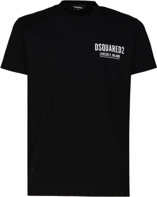 Dsquared2 Zwart Katoenen Jersey T-Shirt voor Heren Zwart Heren