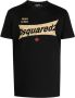 Dsquared2 Aansluitend T-shirt van katoen met logo print Zwart Black Heren - Thumbnail 1