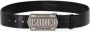 Dsquared2 Zwart Leren D2 Plaque Riem met Metalen Logo Gesp Zwart Heren - Thumbnail 1