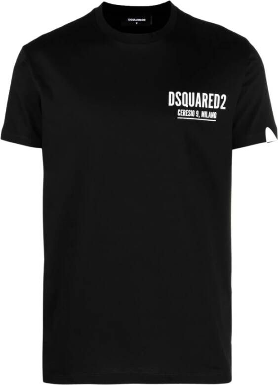 Dsquared2 Zwart Katoenen Jersey T-Shirt voor Heren Black Heren