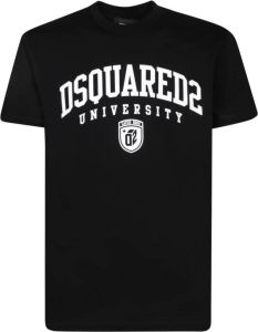 Dsquared2 Zwart Logo Print T-Shirt voor Heren Zwart Heren
