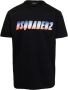 Dsquared2 Glitter-Embellished Logo Print T-Shirt Black Heren - Thumbnail 1