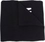 Dsquared2 Zwarte Geribbelde Wollen Sjaal met Logo Black Heren - Thumbnail 1
