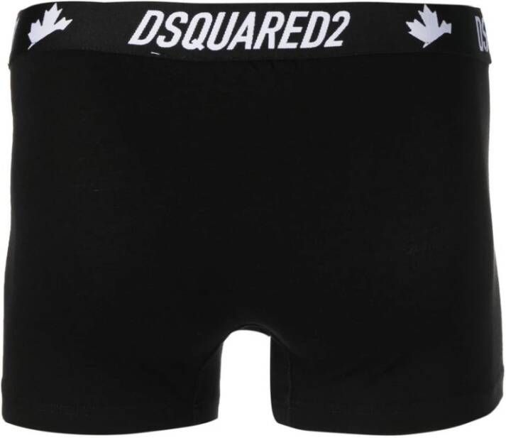 Dsquared2 Zwarte Boxershorts met Logo Taille Zwart Heren
