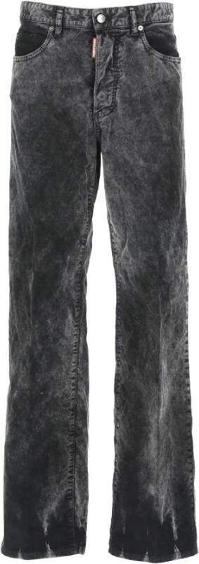 Dsquared2 Zwarte Corduroy Effect Katoenen Jeans voor Vrouwen Zwart Dames