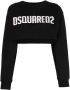 Dsquared2 Zwarte Crewneck Sweatshirt voor Dames Zwart Dames - Thumbnail 1