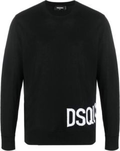 Dsquared2 Zwarte Crewneck Sweatshirt Zwart Heren