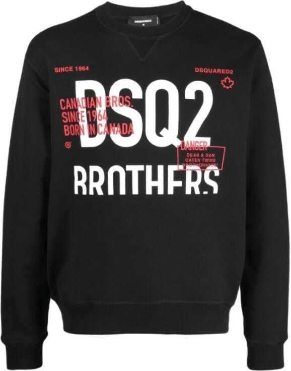 Dsquared2 Sweatshirt met Grafische Print en Canadese Erfgoed Black Heren
