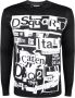 Dsquared2 Zwarte Gebreide Sweatshirt met Bedrukt Logo en Metalen Details Zwart Heren - Thumbnail 1