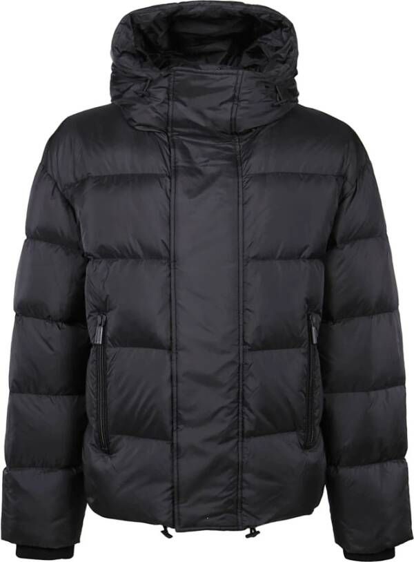 Dsquared2 Zwarte Hood Puff Jas Zwart Heren