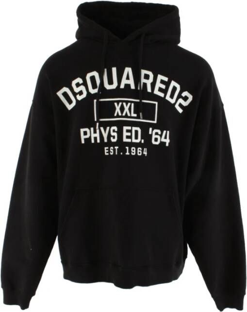 Dsquared2 Zwarte hoodie met DJ Herca pasvorm Black Heren
