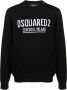 Dsquared2 Zwarte katoenen sweatshirt met Milano-print Black Heren - Thumbnail 1