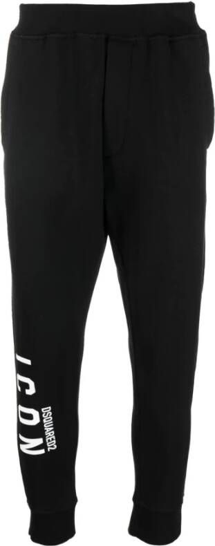 Dsquared2 Zwarte Joggingbroek met Logodetails Zwart Heren