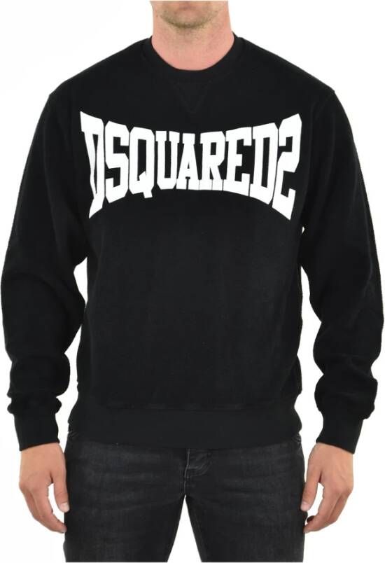 Dsquared2 Zwarte Katoenen Logo Sweatshirt Mod. S71Gu0379 S25427 900 Zwart Heren
