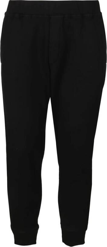 Dsquared2 Zwarte Katoenen Sportieve Sweatpants Zwart Heren