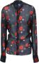 Dsquared2 Zwarte Shirt met Bloemenprint voor Vrouwen Zwart Dames - Thumbnail 1