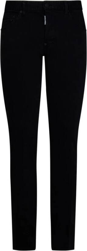 Dsquared2 Zwarte Skinny Jeans met Logo Detail Black Heren