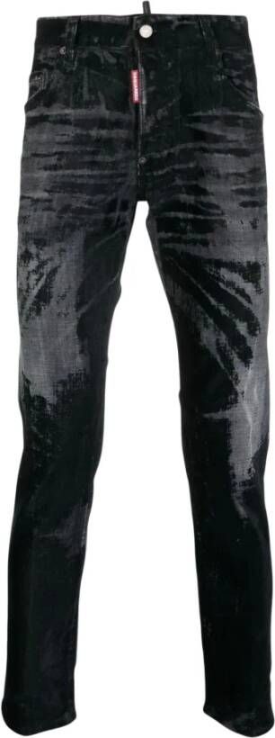 Dsquared2 Zwarte Slim-Fit Denim Jeans Zwart Heren