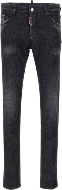 Dsquared2 Zwarte stretch katoenen jeans Cool Guy model Black Heren