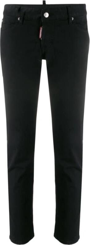 Dsquared2 Zwarte Slim Fit Jeans voor Moderne Vrouw Zwart Dames