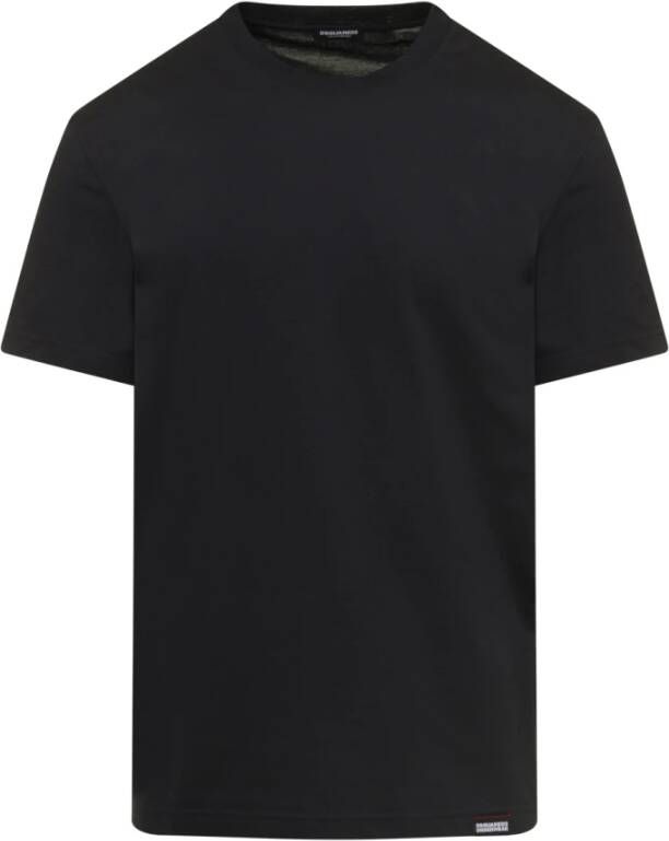 Dsquared2 Zwarte Stijlvolle T-shirt voor Heren Zwart Heren