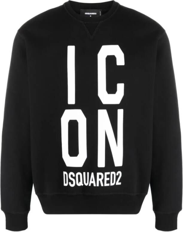 Dsquared2 Iconisch Logo-Print Katoenen Sweatshirt Black Heren