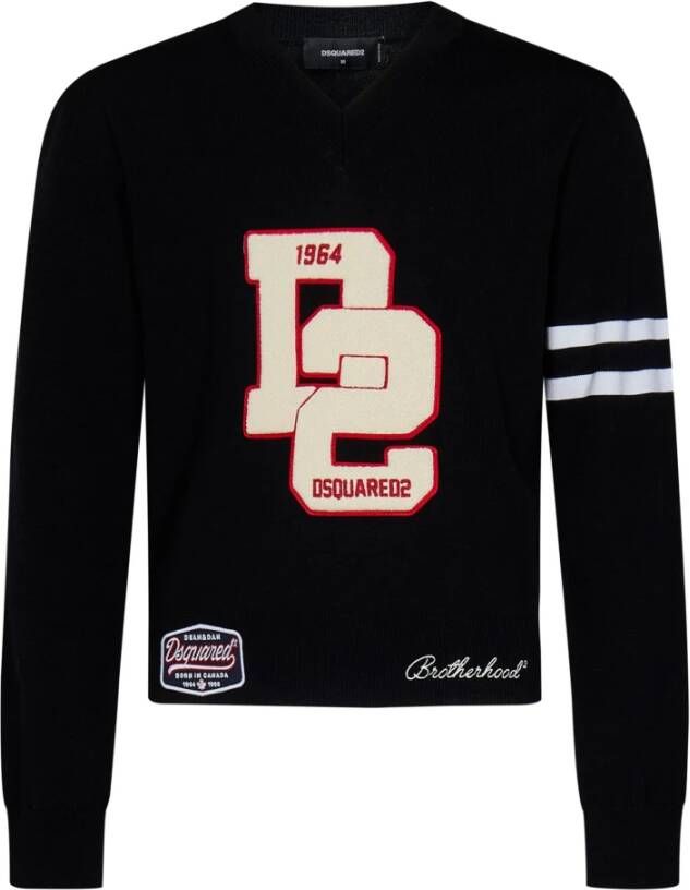 Dsquared2 Zwarte Sweatshirts voor Heren Aw23 Black Heren