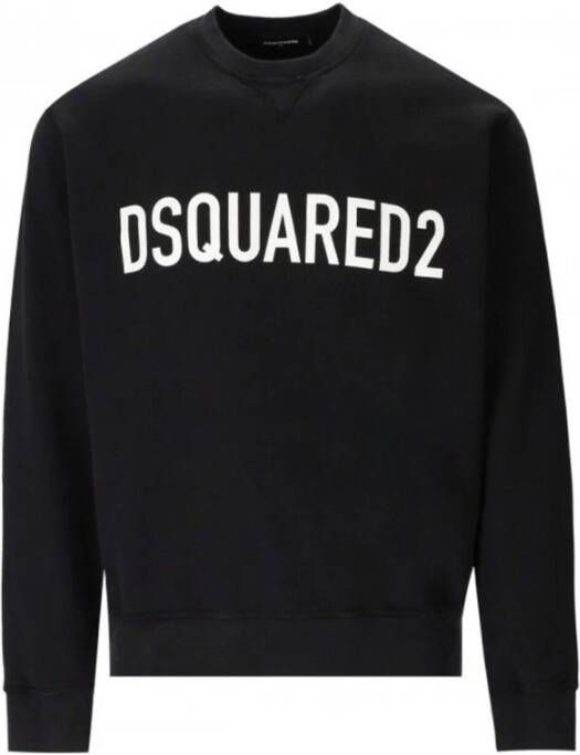 Dsquared2 Zwarte Sweatshirts voor Heren Aw23 Zwart Heren