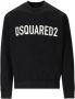 Dsquared2 Zwart Logo-Print Crew-Neck Sweatshirt Zwart Heren - Thumbnail 1