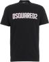 Dsquared2 Zwarte Logo Print Crew Neck T-shirts en Polos Black Heren - Thumbnail 1