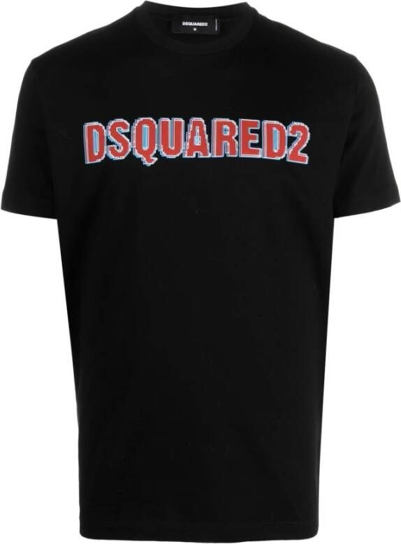 Dsquared2 Zwarte T-shirts en Polos Zwart Heren