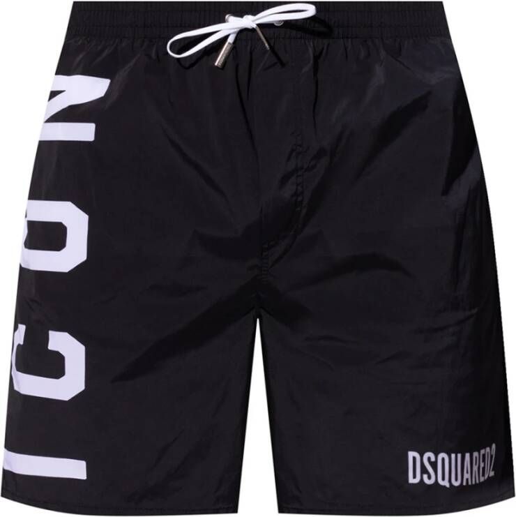 Dsquared2 Zwem shorts met logo Zwart Heren