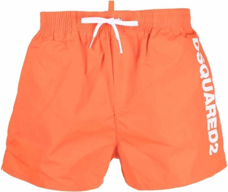 Dsquared2 Zwembroek Strandklaar Stijlvol Comfort Oranje Heren