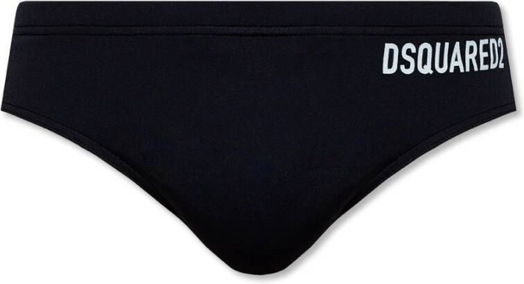 Dsquared2 Swim briefs with logo Zwart Heren