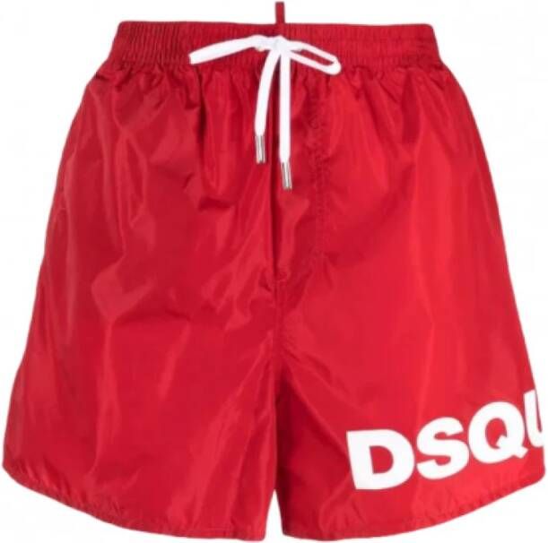 Dsquared2 Rode Boxer Zwembroek met Logo Red Heren